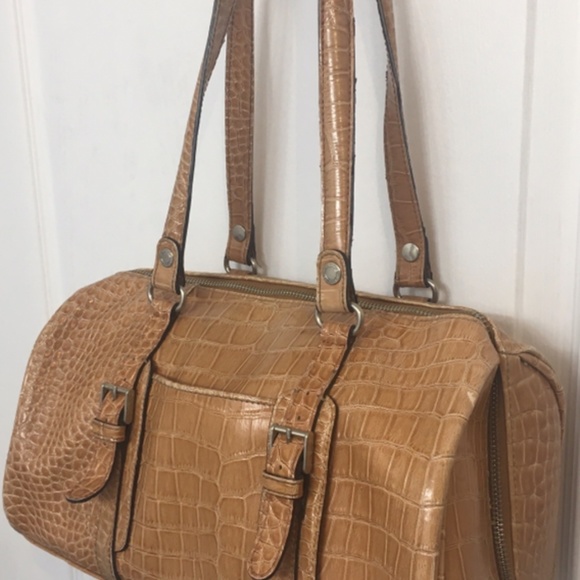 Liz Claiborne Vegan Crocodile Barrel Bag - iPad sz - Picture 11 of 12
